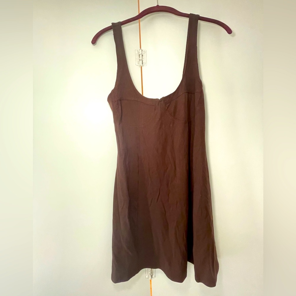 Brown knit bodycon dress. Size M.